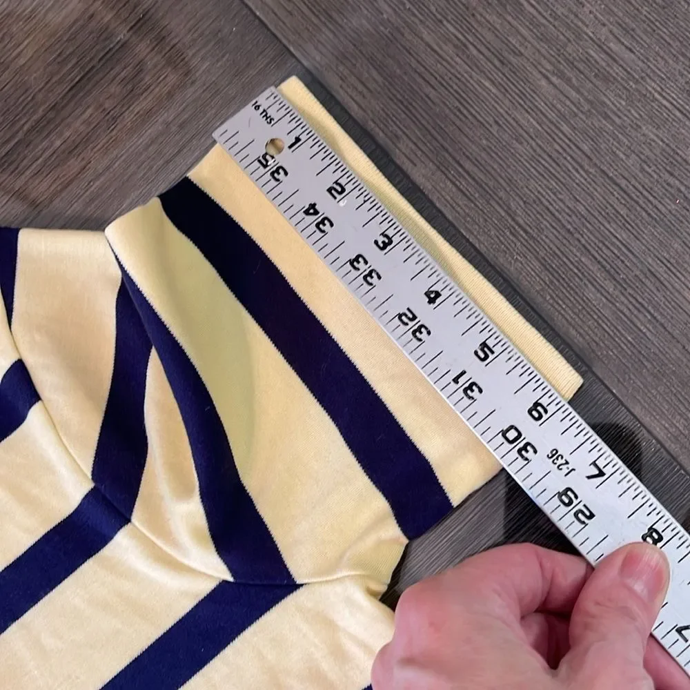 Polo Ralph Lauren Classic Fit Men’s SP - Small Petite Yellow with Navy Stripe